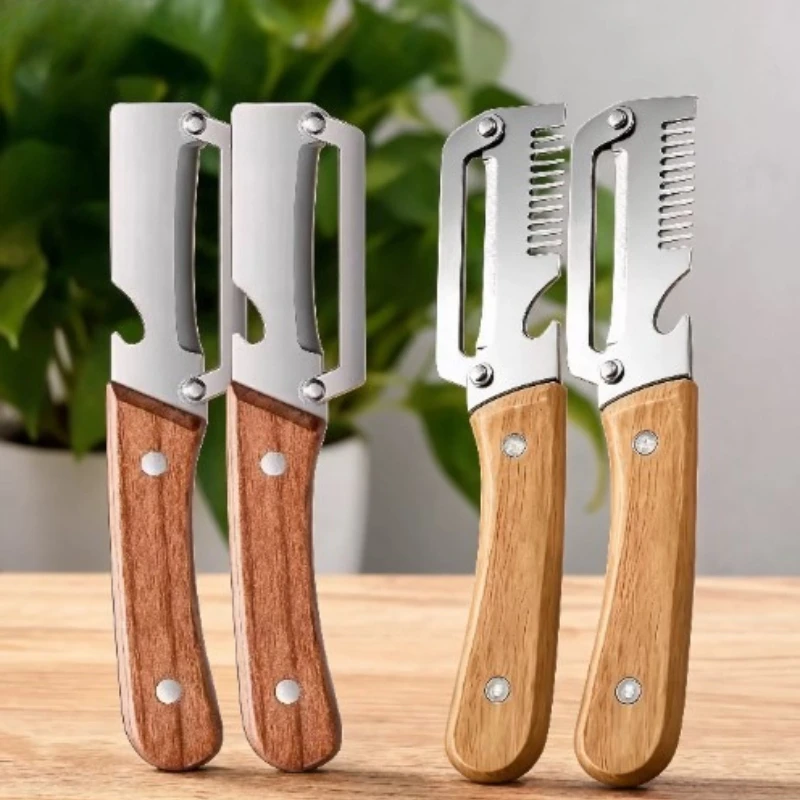 3/5pcspiece upgraded peeler set, 3-in-1 multi-functional peeler, with a slicing tool and a bottle opener
