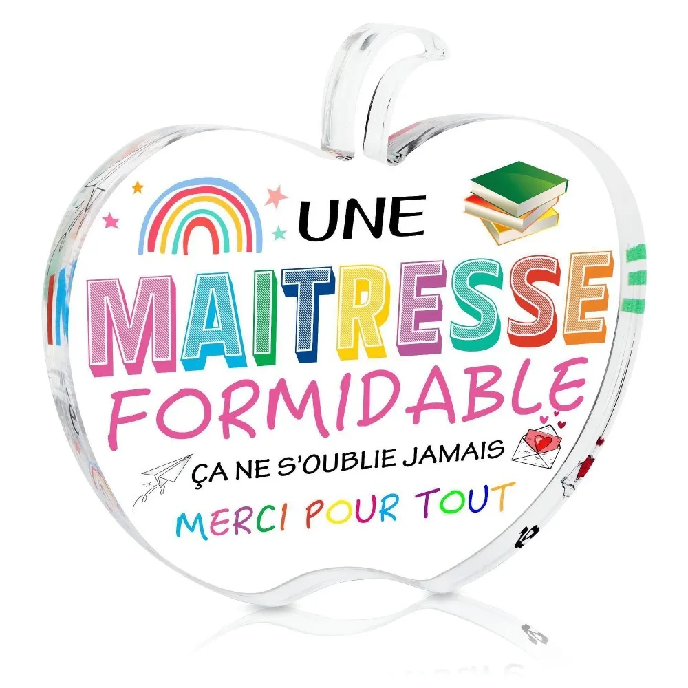 Acrylic Irregular Shape Desk Plaque Gift for School Mistress Principal Office Decor Thank You Teachers Headmistress Staff