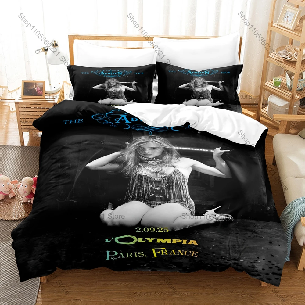 Soft Retro 2000s Teen Dance Abstract Line Art 3Pcs Bedding Set Duvet Cover & Pillowcases Minimal Youth Home Textile