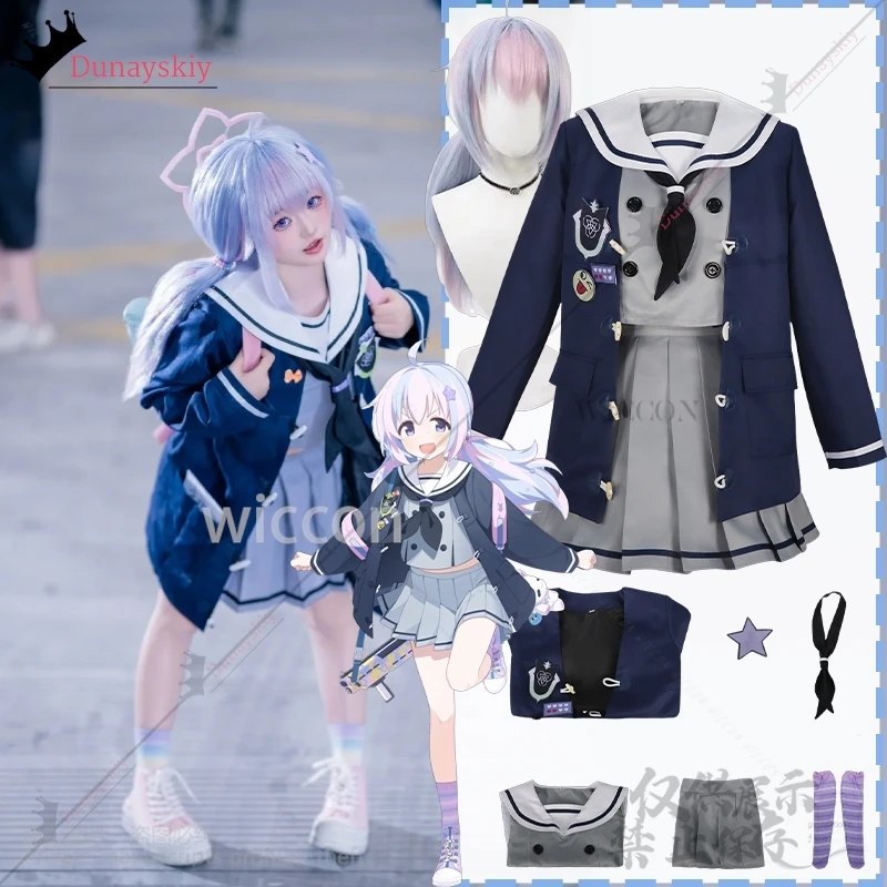 

Uzawa Reisa Cosplay Game Blue Archive Anime Kawaii Loli Japanese Girls JK School Uniform Dress Lovely Lolita Wigs Role-playing