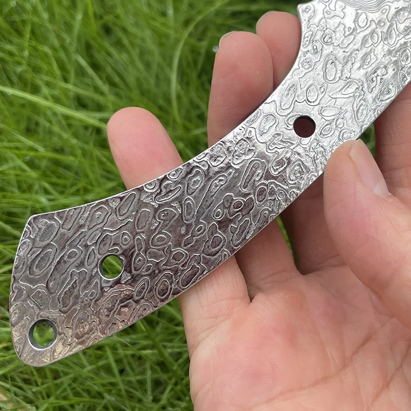 New Damascus Integrated Steel Fixed Blade Knife Embryo Outdoor Camping Survival Knifes Household DIY Semi-finished Blank Strip