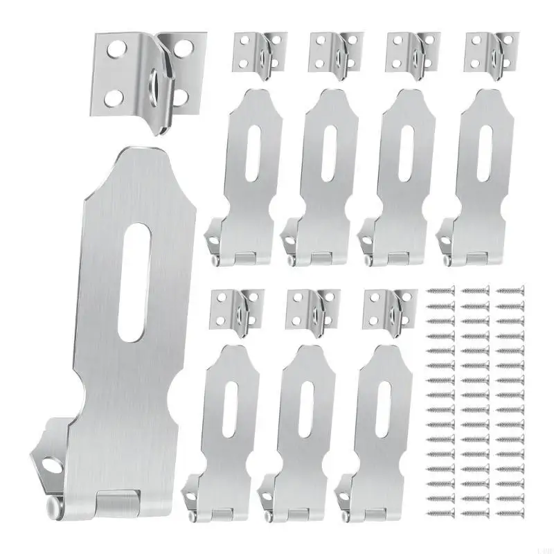 

Stainless Steel Triple Hole Security Clasps Installed Screws Lightweight Rustproof Fasteners For Organizers Bins Tool L4MF
