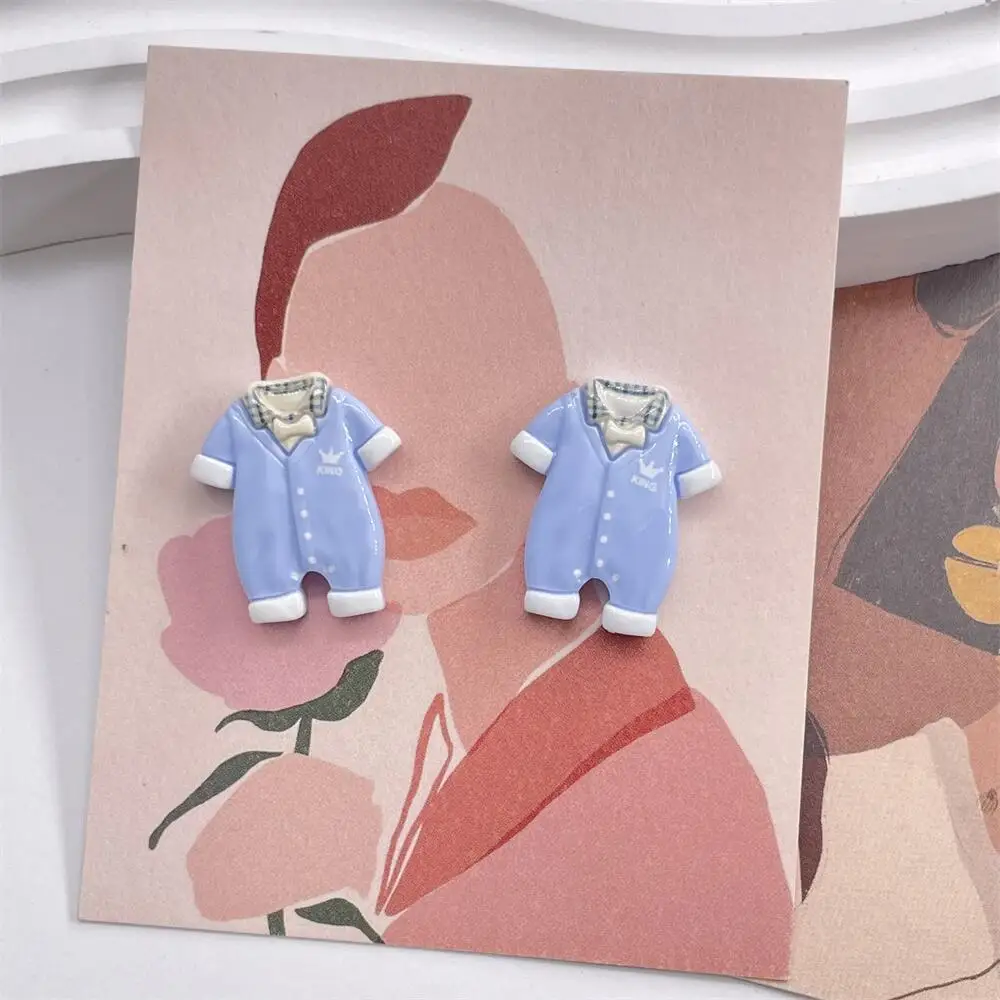 Bemalte Harz Kawaii Cartoon Baby Kleidung Flatback Cabochons Harz Teile Handwerk Artikel 5PCS Scrapbook DIY Dekor Zubehör – Detail 8