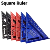 7inch Rafter Square Carpenter Measuring Layout Tool Alloy Metal Triangle Ruler Protractor for Woodworking and Carpentry