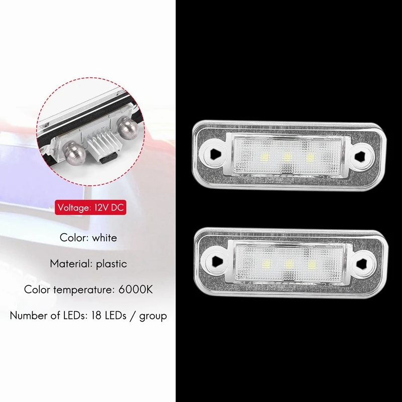 Lámpara de luz LED para matrícula sin errores para W203 5D W211 R171 W219-BTFL