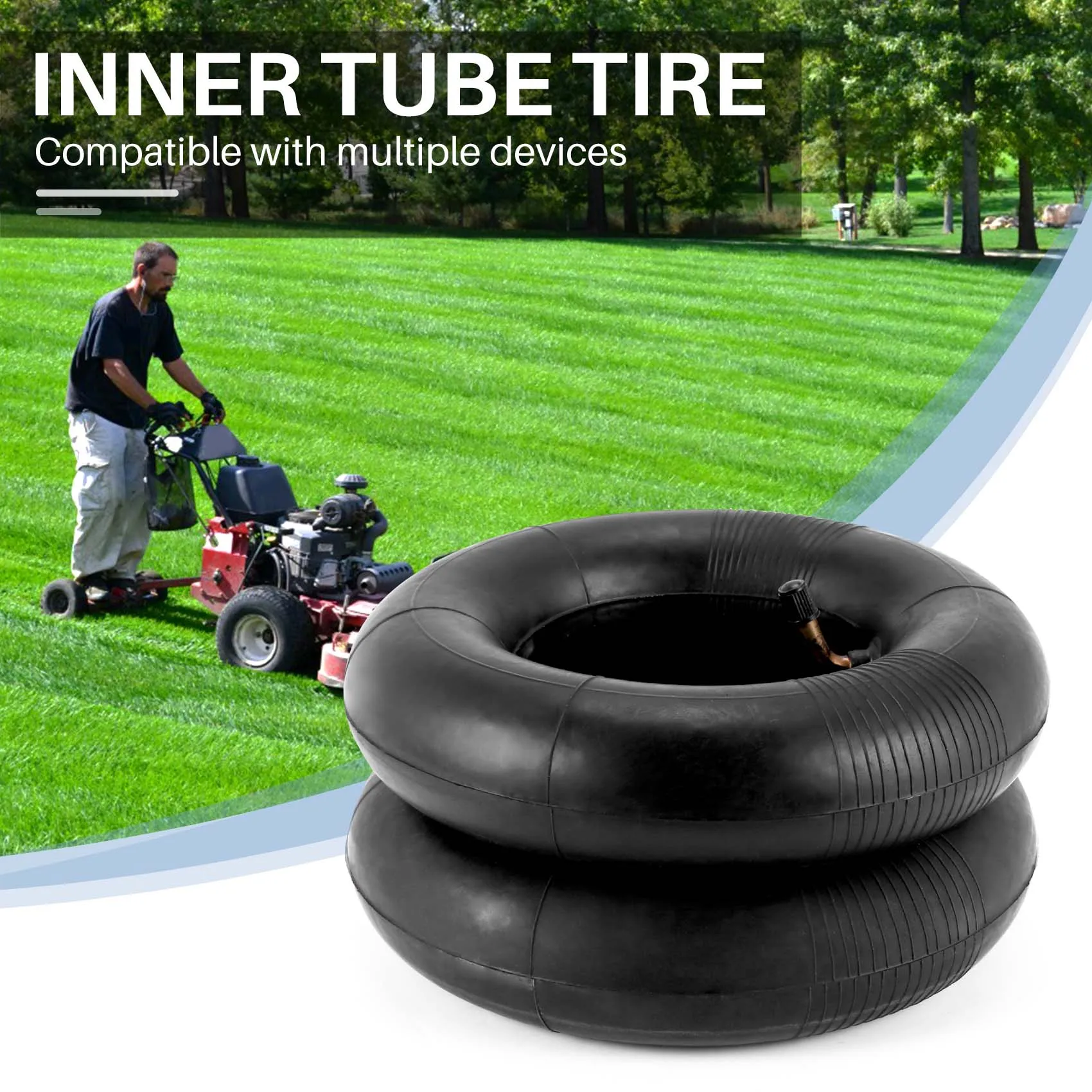 A73X-2 Pack 2.80/2.50-4 Inch Inner Tube With TR87 Bent Valve Stem For Scooters, Lawn Mowers, Wheelbarrows, Hand Trucks