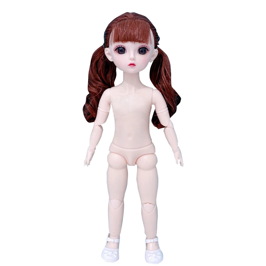 Figure Body 1/6 Manga Face Anime 3D Eyes 30cm Spherical Joint Nude ​Doll With Head & Shoes for Girls Cute Toys