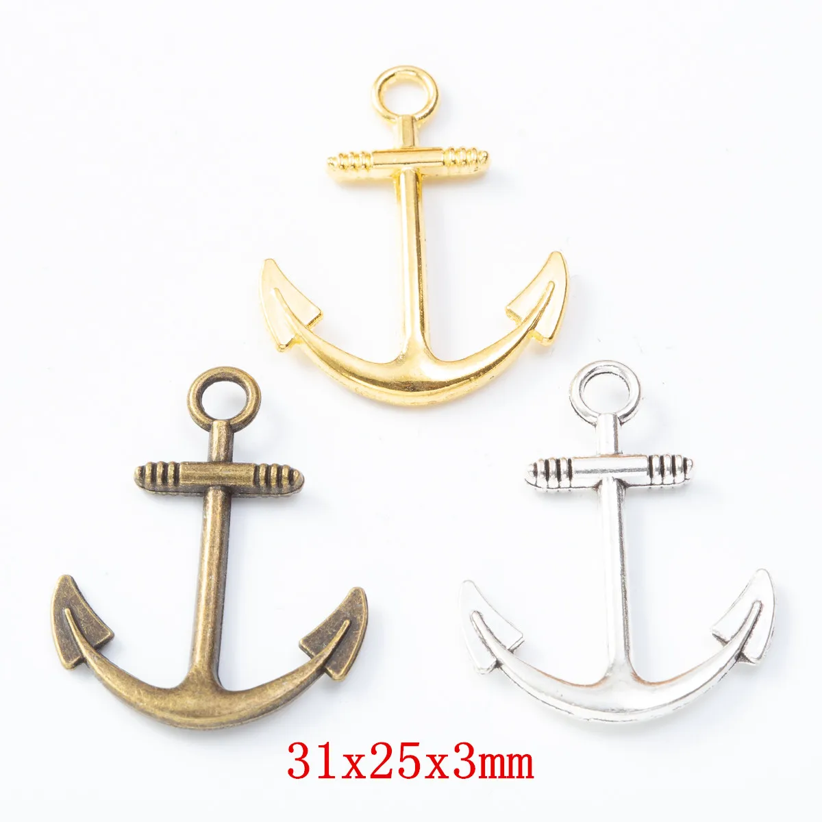 

50pcs boat anchor Craft Supplies Charms Pendants for DIY Crafting Jewelry Findings Making Accessory 3006