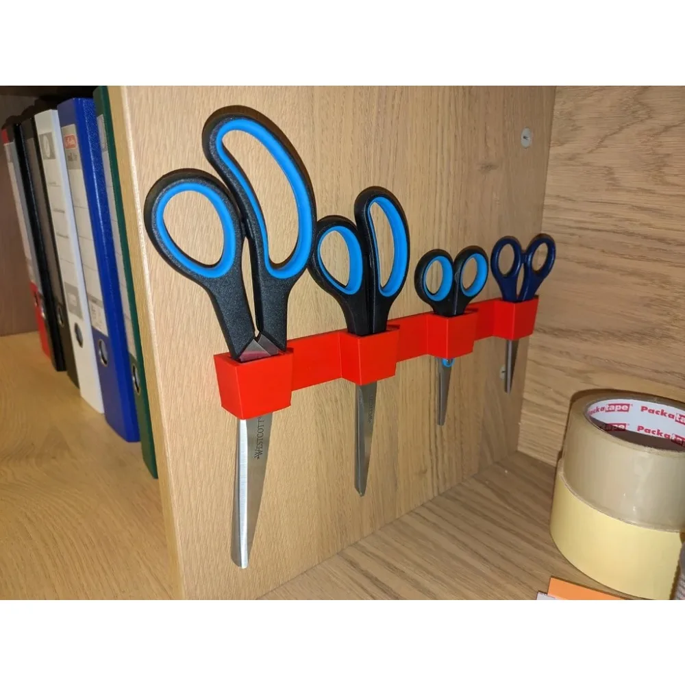 Four Holes Sewing Scissor Storage Box Self-Adhesive Sewing Tools Organizer for Scissors Tweezers Thread Remover Compact