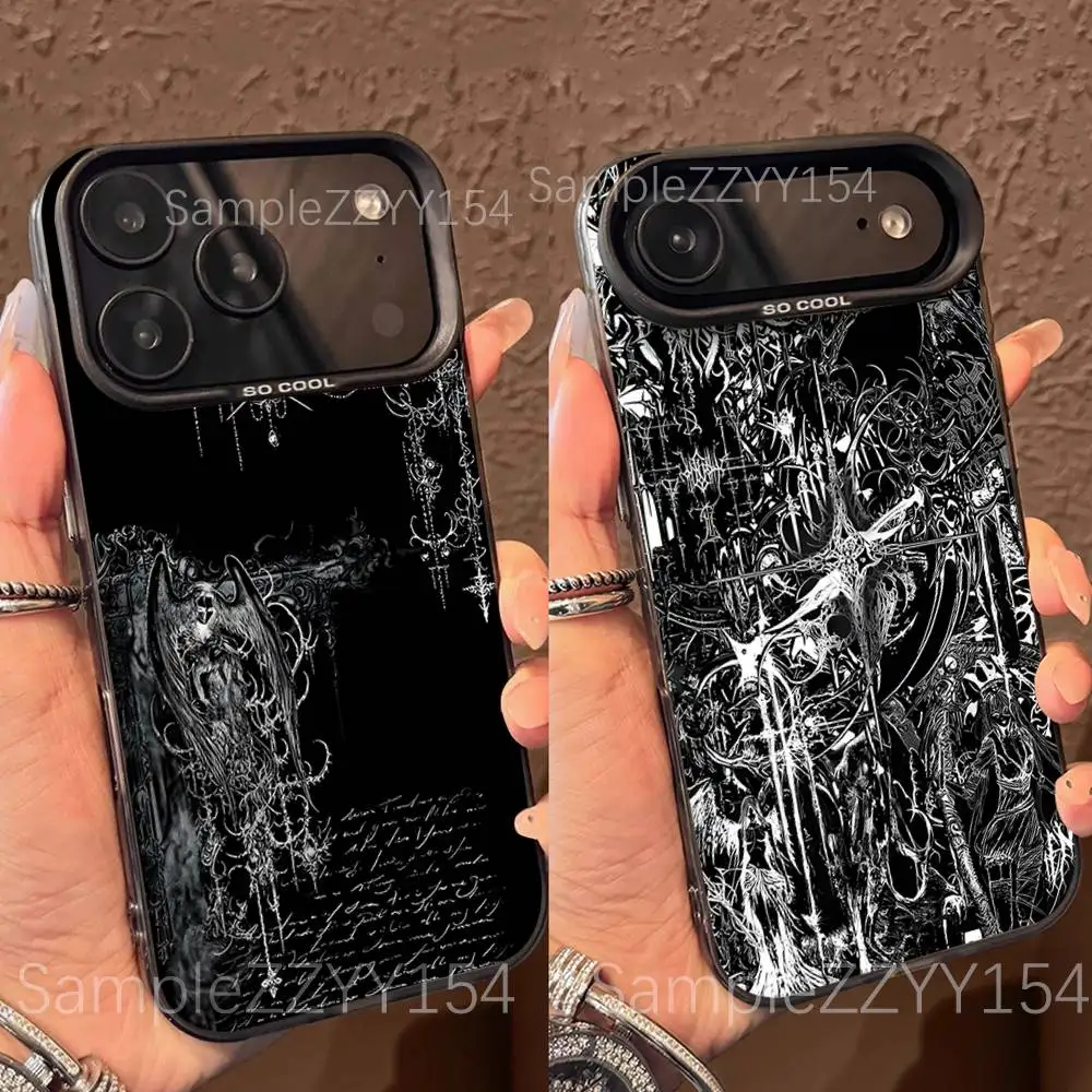 

Cool Cyber Sigil Cross Phone Case For 15,16,17,13,14,11,12,Pro,Max,Plus,E,Air,Mini Color Shockproof Back Matte Cover