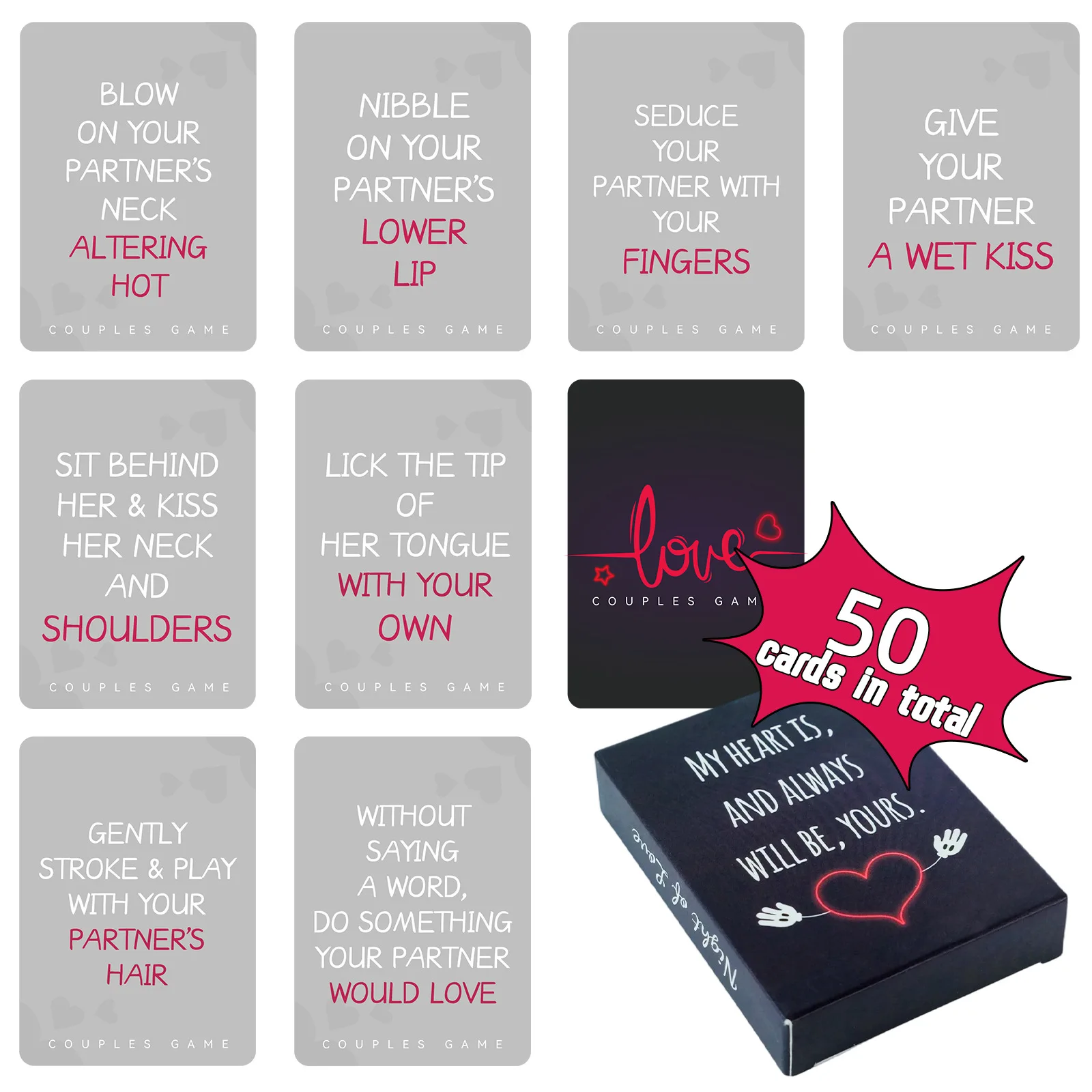 

50 карточек для парных игр: развивающие карточки для улучшения отношений, развлечений и активного отдыха