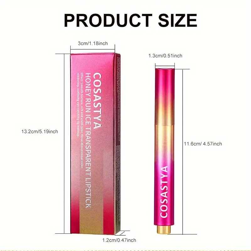 ملمع شفاه COSASTYA HONEY RUN ICE شفاف - متين ولامع. سلسلة ألوان مختلطة، مناسبة للبشرة المختلطة