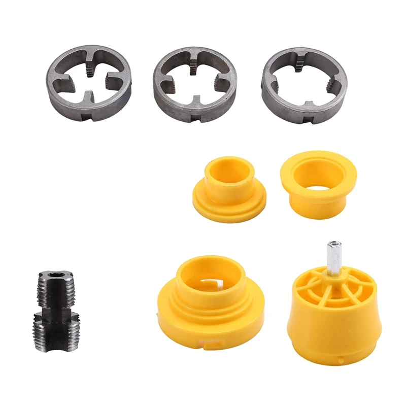 

Y51A-PVC Thread Maker Tool Pipe Threader Plumbing Tool Kit Pipe Threader Set 1/2In 3/4In 1In Dies Plastic Pipe Tap Die Set
