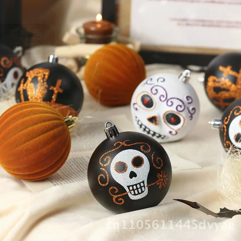 

Украшения на Хэллоуин, ужас, череп, пластиковый шар, подвесной кулон-призрак, 24 см, фестиваль в американском стиле, украшение для вечеринки