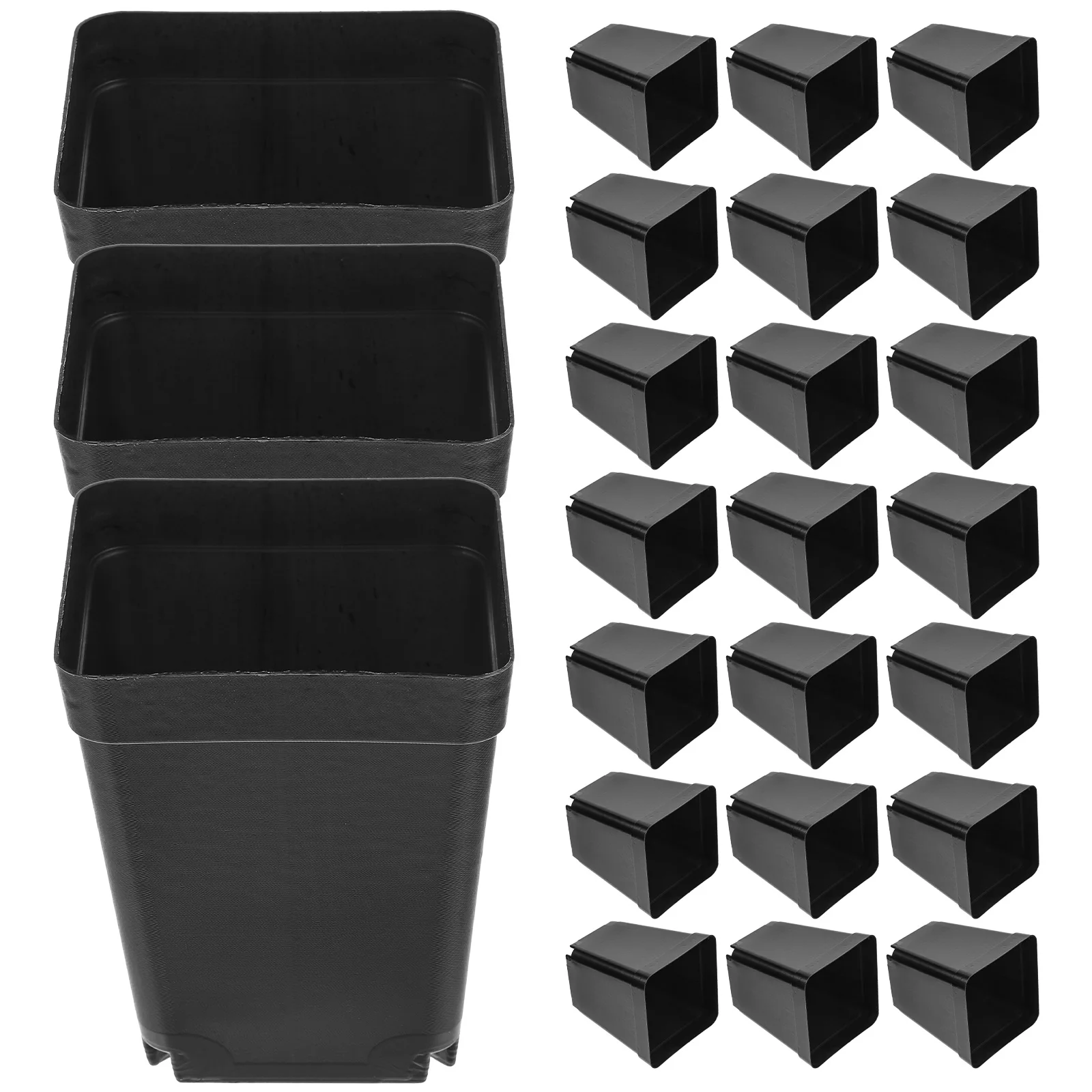 

50pcs Flower Pots Plastic Nursery Pots For Plants Lightweight Succulent Planting Containers Garden Supply Balcony Indoor Outdoor