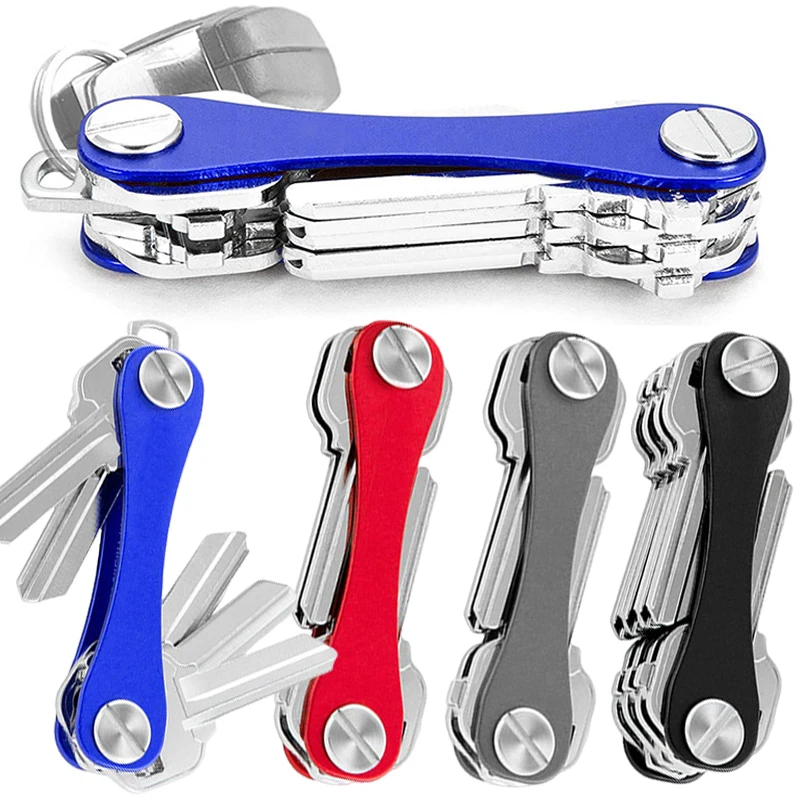 Modischer Metall-Schlüsselanhänger, Geldbörse, Schlüsselkasten, kompakte Clip-Aufbewahrung, Schlüsselkasten, Auto-Gadgets, Schlüsselanhänger für Männer, kompakter Clip-Schlüssel-Organizer