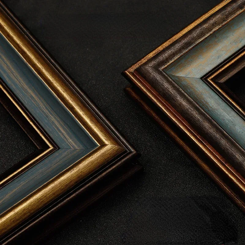 Wood Golden Frame Canvas Oil Painting Price Factory Wood Vintage Frame For Canvas Oil Painting Diy Frame Picture Shadow Box