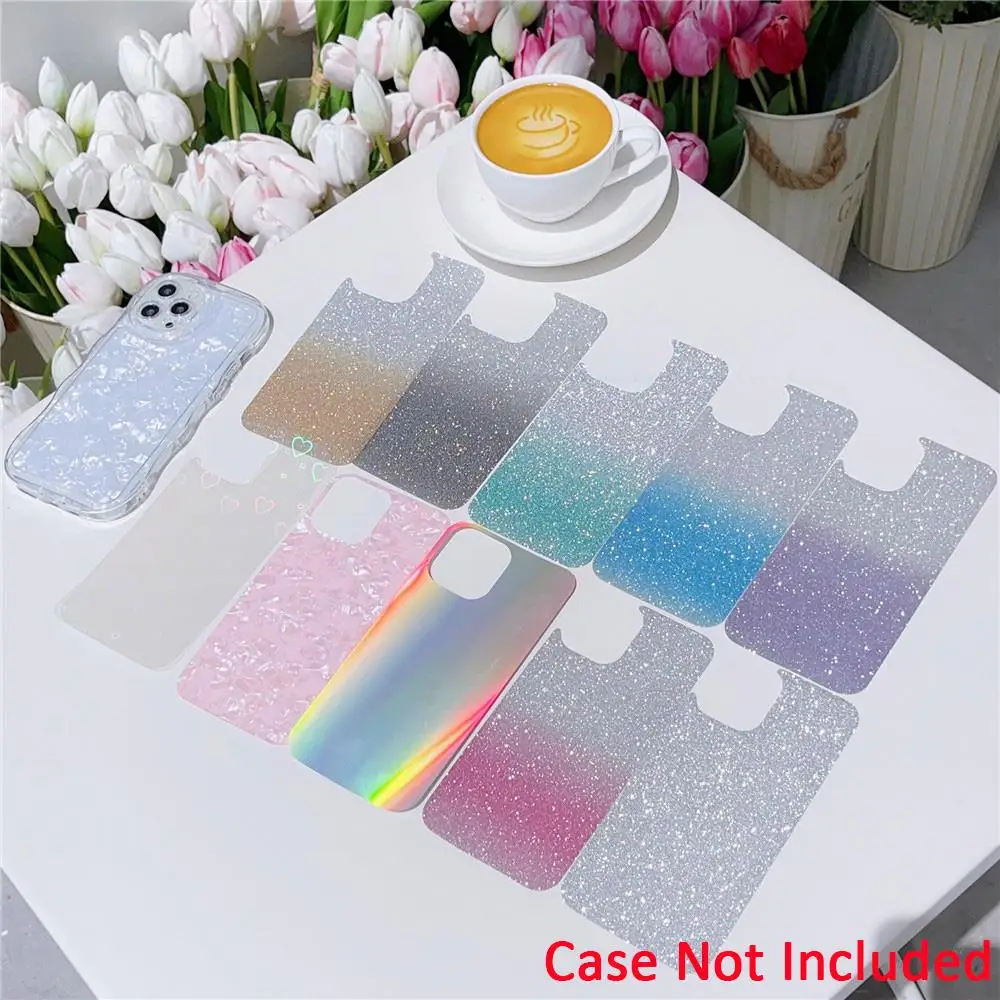 2Pcs/lot Phone Rear Decorative Film For Redmi Note 12 11S 11 11T Pro Plus Gradient Glitter Back Cover Card Not Sticker