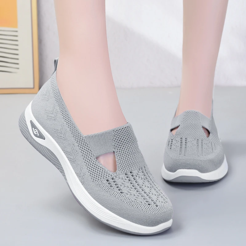 2024 Hot Summer New Comfort Casual Women\'s Shoes Fashion Soft Sole Breathable Hollow Out Flat Shoes for Women Zapatos De Mujer