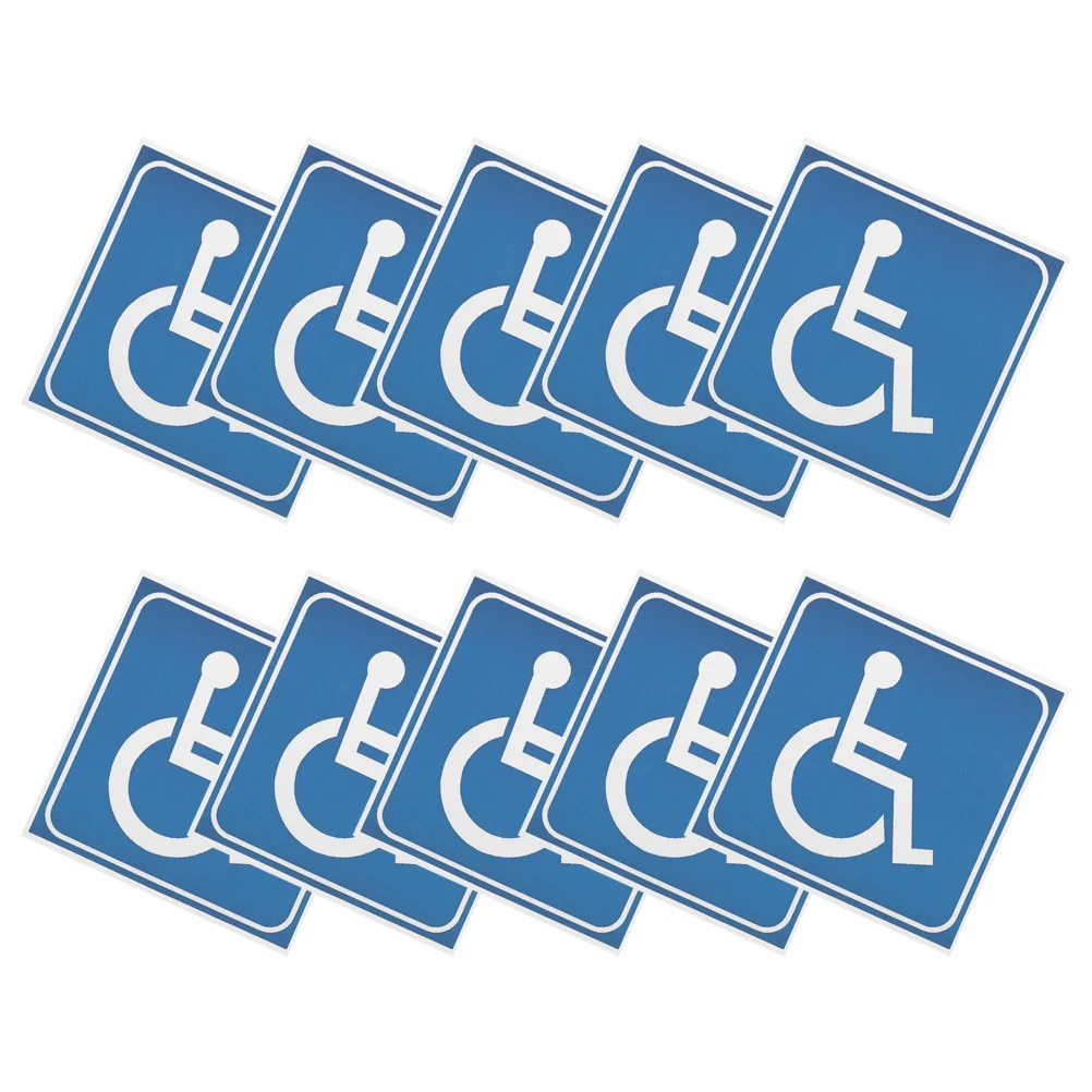 

15 Pcs Disability Stickers Wheelchair Sign Handicap Signs The Self Adhesive Disabled Pvc Self-adhesive Restroom