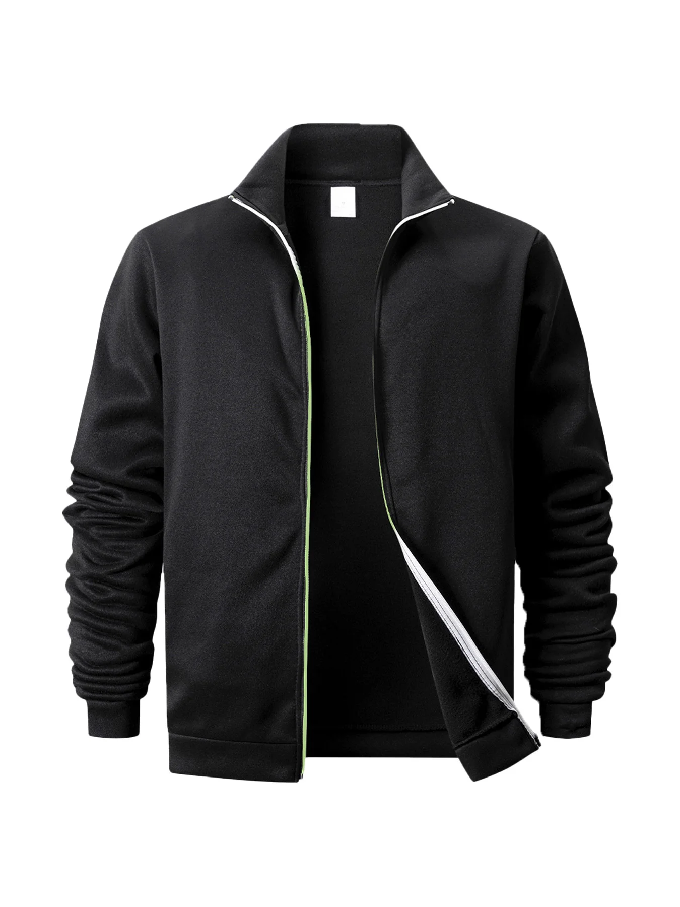 Men Winter Warm Zip Up Hooded Coat Adjustable Drawstring Hood Outerwear Long Sleeve Casual Jacket with Front Pockets