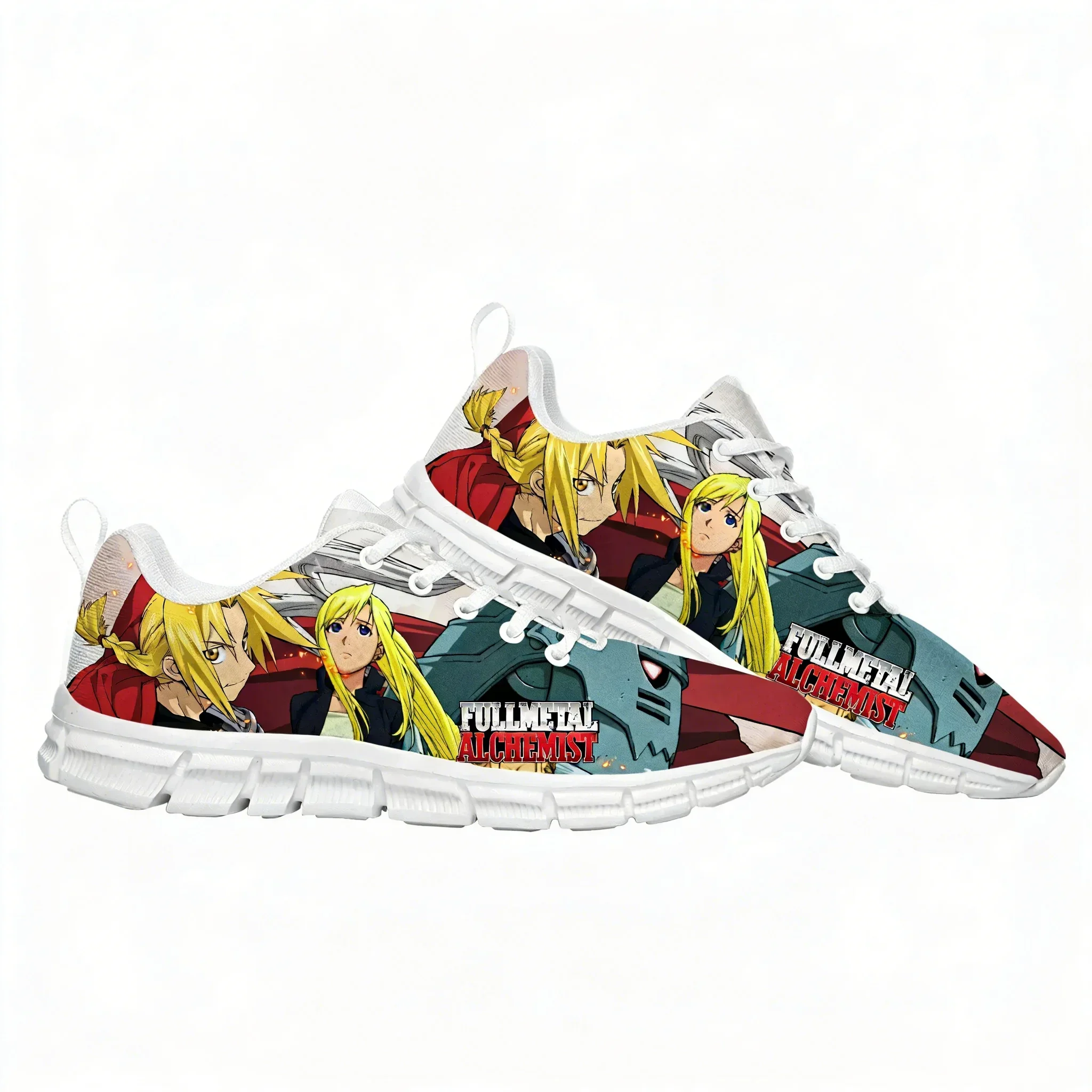 Fullmetal Alchemist Sports Shoes High Quality Mens Womens Sneaker Edward Elric Comics Custom Made Couple Shoes