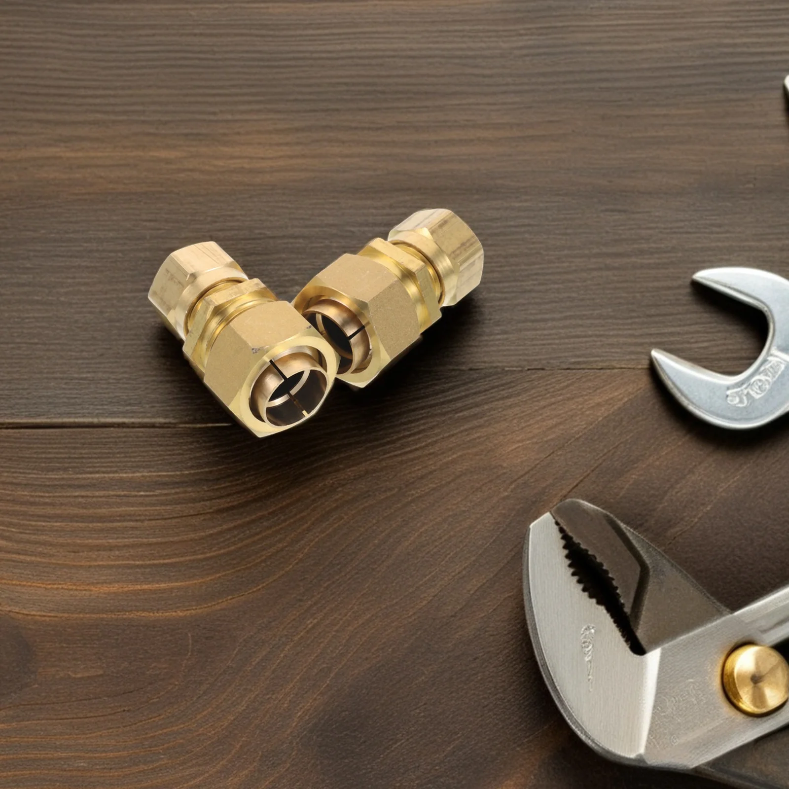 

2pcs Quick Connector 1/2 Inch Brass Compression Fitting For Brake Fuel Water Pipe Coupling Tube Union Adapter High Efficiency