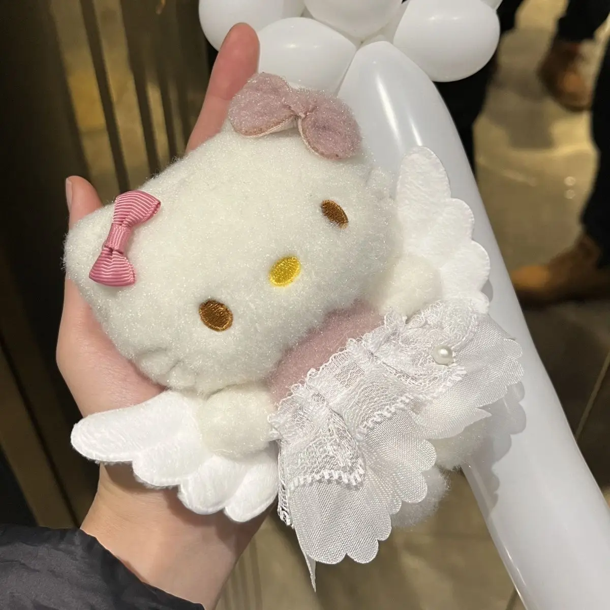 

Kawaii Hello Kitty Sanrio Fairy Dress Doll Plush Doll Anime Surrounding Bag Hanging Small Jewelry Creative Birthday Gift