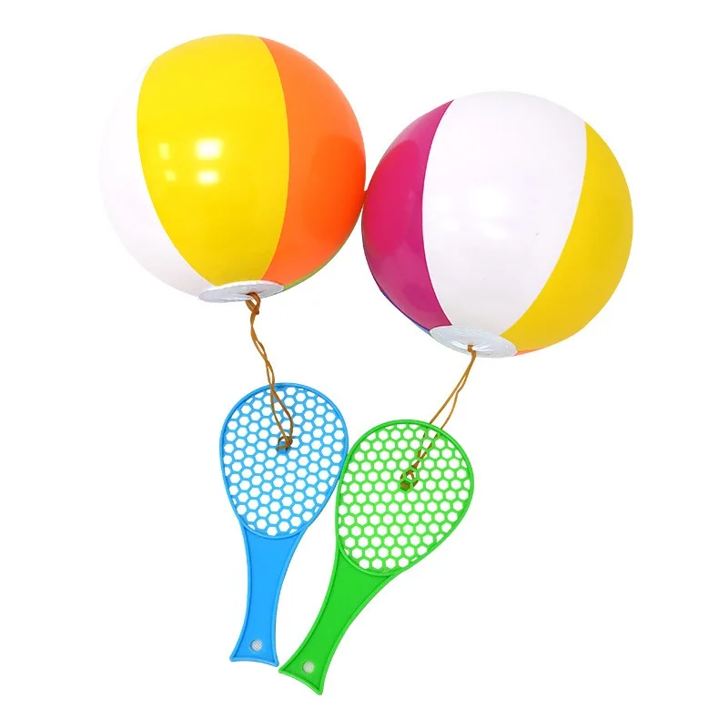 ชุดของเล่นลูกบอลเด้งเด้งสำหรับเด็ก ลูกโป่งเป่าลมหลากสีสัน ฝึกปฏิกิริยาตอบสนอง ของเล่นกีฬากลางแจ้งแบบอินเทอร์แอคทีฟ สนุกสนาน บรรเทาความเครียด ของขวัญ