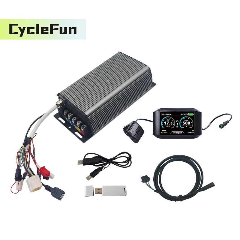 APT Protocol Sabvoton SVMC7260 V2 1KW-2KW 48V-72V DC 60A High Efficiency Controller With 750C TFT Display For Electric Scooter