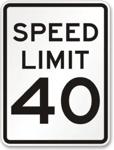 Aluminum Speed Limit Aluminum Weatherproof 8