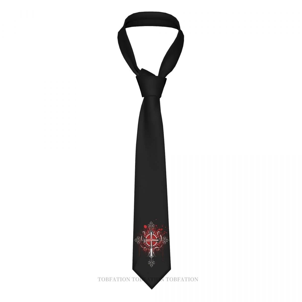 Cross Crucifixion Cross Design Men Ties 3D Printed Hip-Hop Street Business Wedding Party Shirt Accessories