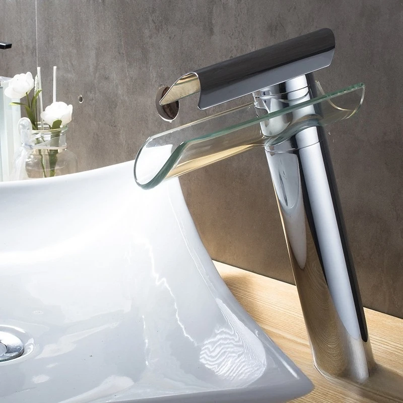 

Bathroom Waterfall Basin Faucets Stainless Steel Cold Hot Water Mixing Basin Faucets Feature Home Improvement Waterkranen YSSLT