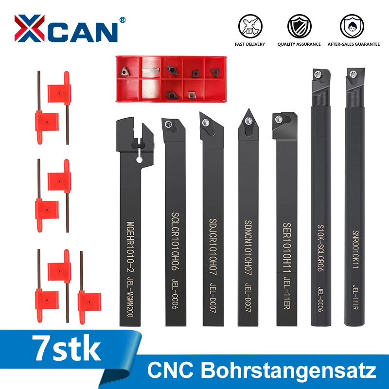 

XCAN 21PCS Lathe Turning Tool Kit CNC Boring Bar Kit 10mm Shank Carbide Inserts Blades Metal Lathe Tool Holders Wrenches