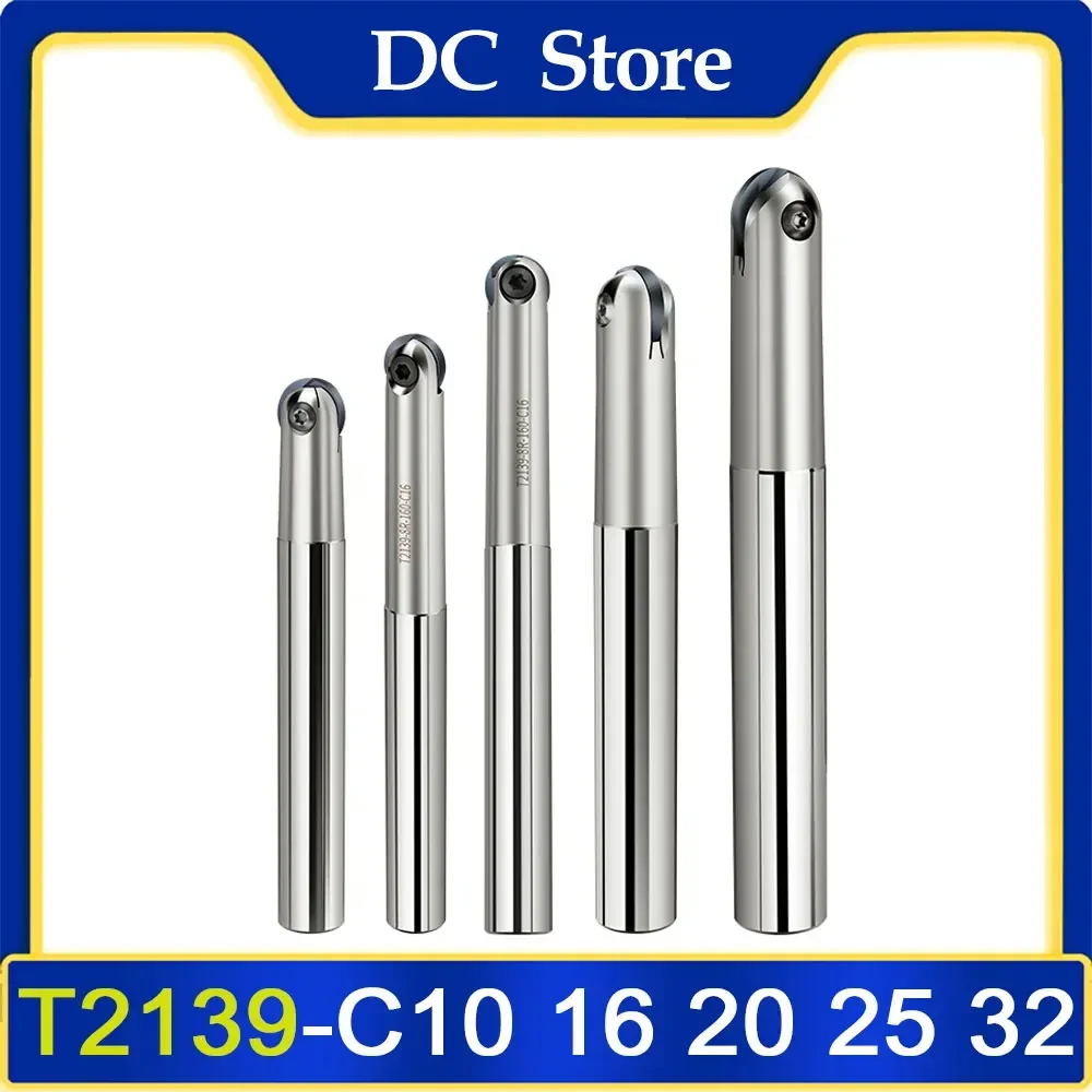 

T2139 Ball End Milling Cutter C10 C12 C16 C20 C25 C32 Ball End Mill Cutting P3200 Ball Insert 4R 5R 6R 8R 10R 15R 16R Inserts