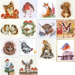 Amishop Counted Cross Stitch Kit Bothy Threads Poppy Animal Fox Cow Horse Robin Wreath Redbreast Squirrel Good Friend