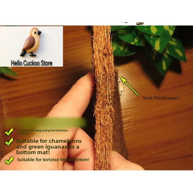 Coconut Coir Mat Reptile Substrate Liner Tortoise Bedding Carpet Lizard Bearded Dragon Gecko Snake Terrarium Tank Accessories
