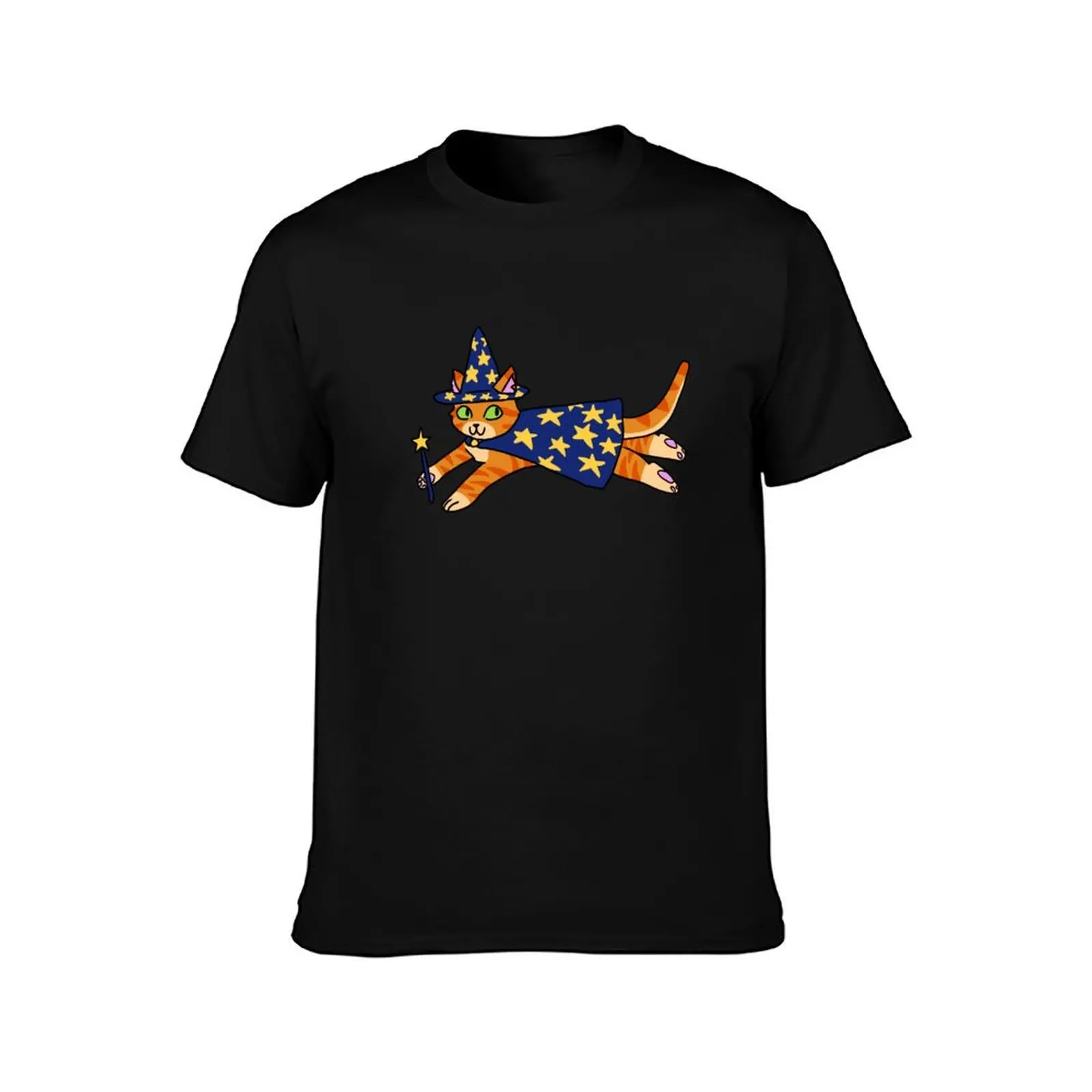 Wizard Cat! Orange Tabby Version T-Shirt Soft Durable Cotton T-Shirt