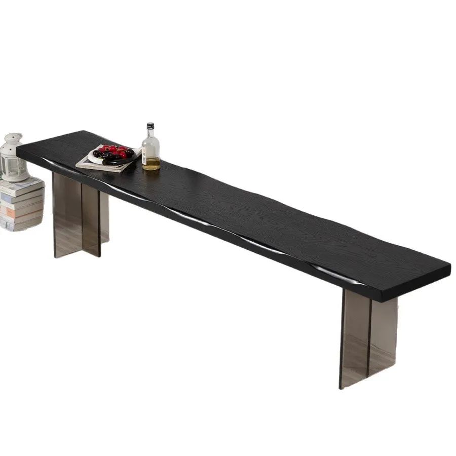 

Скандинавская бытовая скамейка из цельного дерева, простая скамейка, бревенчатый акриловый обеденный стул, удобный табурет для обуви знаменитостей в Интернете