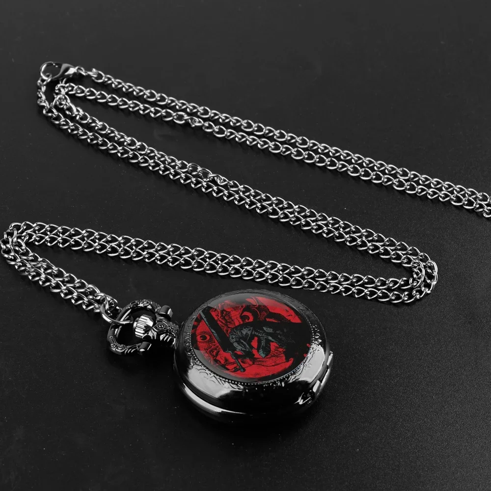 Berserk Unique Creative Quartz Pocket Watche Necklace Accessory Chain Clock Kids Souvenir Best Gifts For Children Men