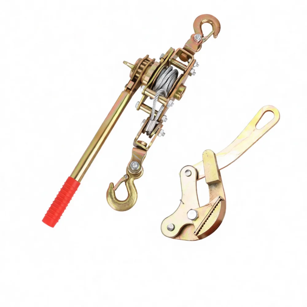 Hand Crank Steel Cable Tightener Double Hook Ratchet Puller Heavy Duty Wire Tensioning Tool For Home Improvement Diy