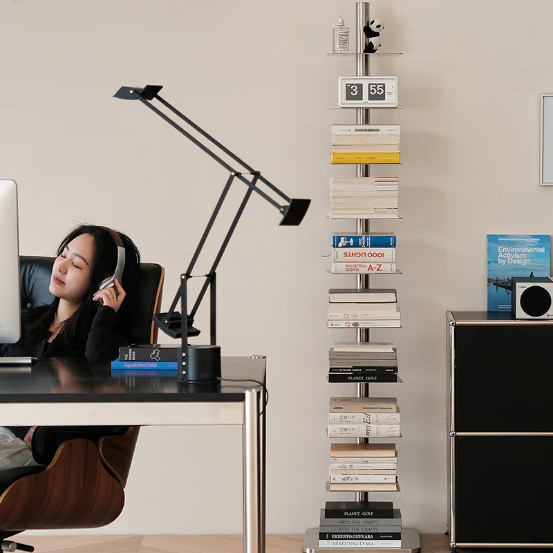 خزائن الكتب الدائمة البسيطة ركن المكتب الفن الجمالي خزائن الكتب على الأرض رفوف المجلات تصاميم أثاث فريد من نوعه Estante Livros #2