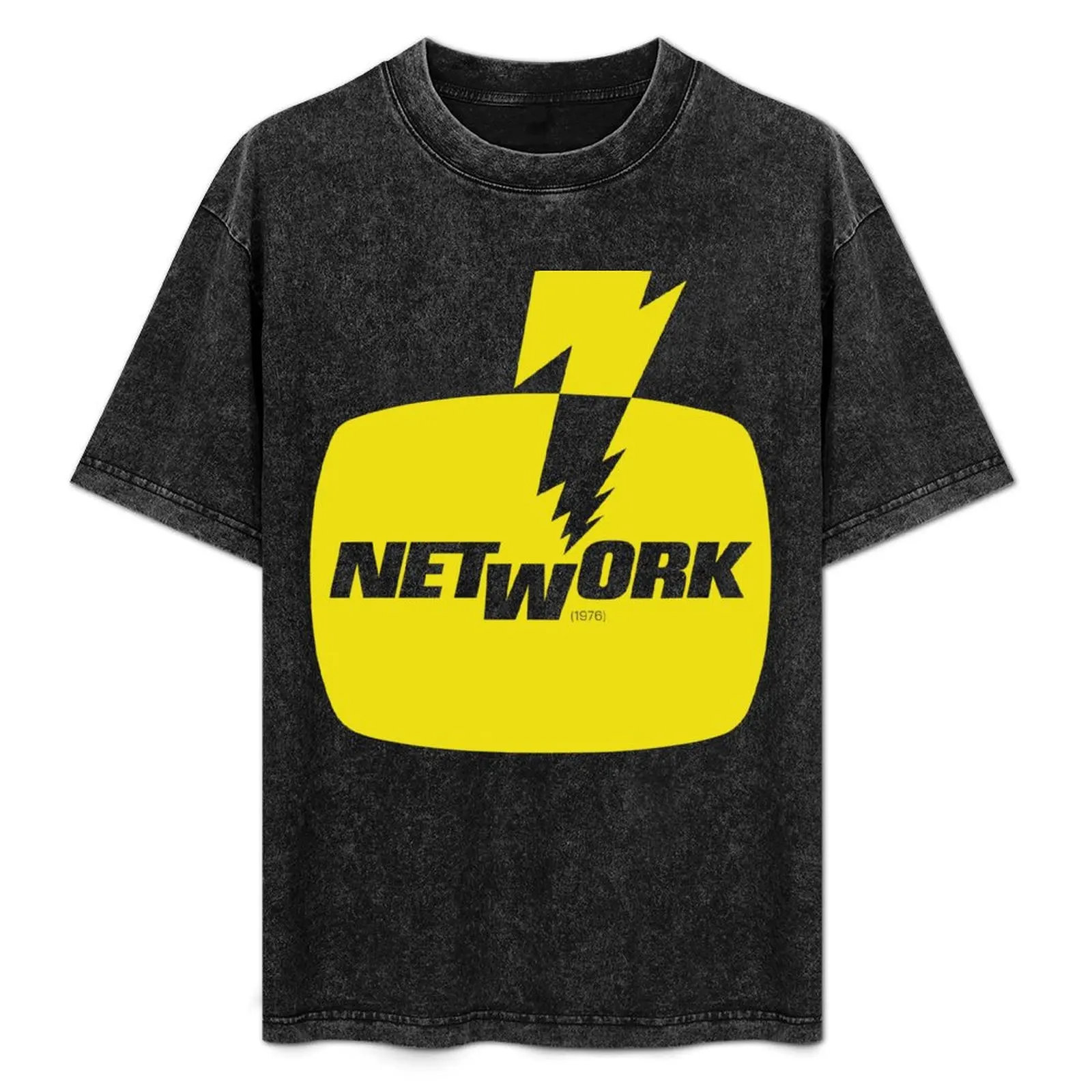 

NETWORK (1976) Movie Title Design T-Shirt Plus Size Solid Color T-Shirt