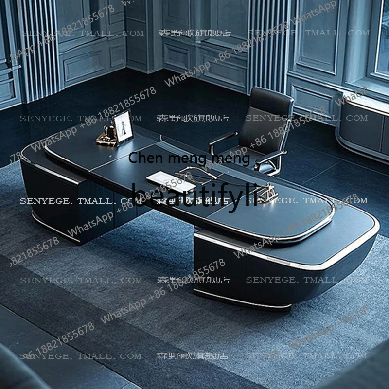 Boss table light luxury high-end L-shaped desk, desk home president table customizationH