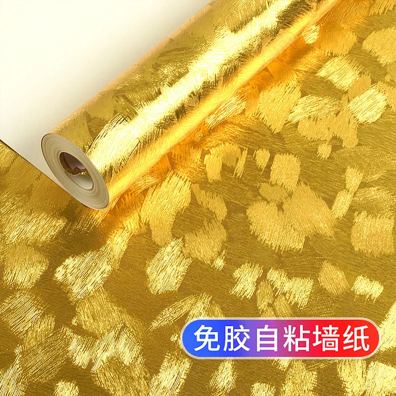 جديد النمط الصيني الذهب احباط ورق حائط ذاتي اللصق الذهبي الأوروبي ملصقات جدار الذهب عاكس السقف قطرة السقف خلفية