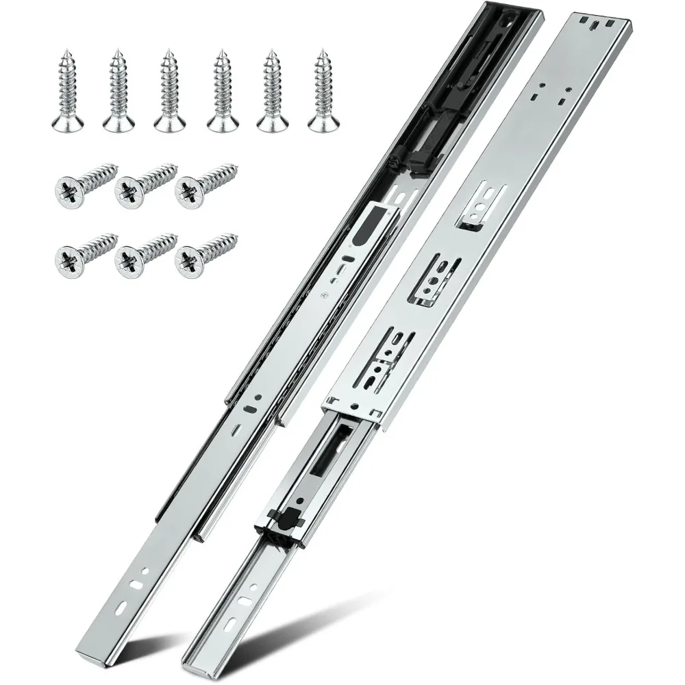 

Soft Close Drawer Slides 22 Inch 10 Pairs Heavy Duty Ball Bearing Full Extension Cabinet Slides 200LB Capacity Cold Rolled