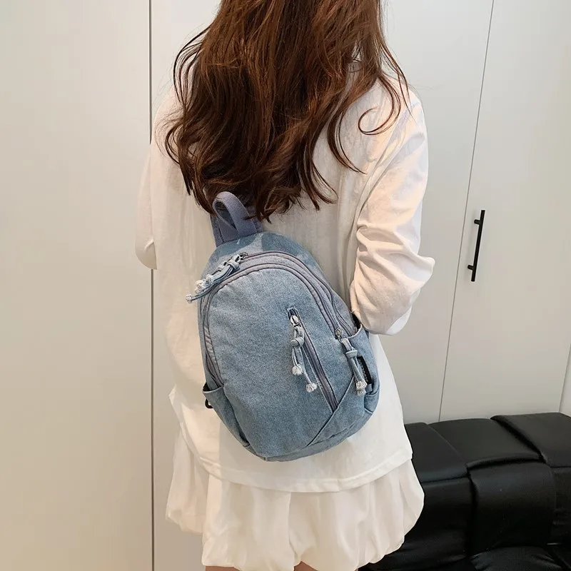 

New Women's Breast Bag Lightweight Large-capacity Denim Skew Bag Women's Design Sense Fashion Trend Commuter Shoulder Bag