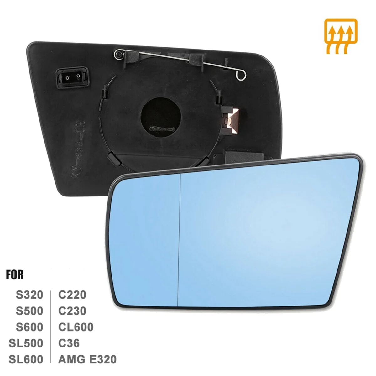 Automobile Reversing Mirror Lens Mirror Glass Lens with Heating for Mercedes-Benz W202 W210 W140 A2028100721 A2028100821