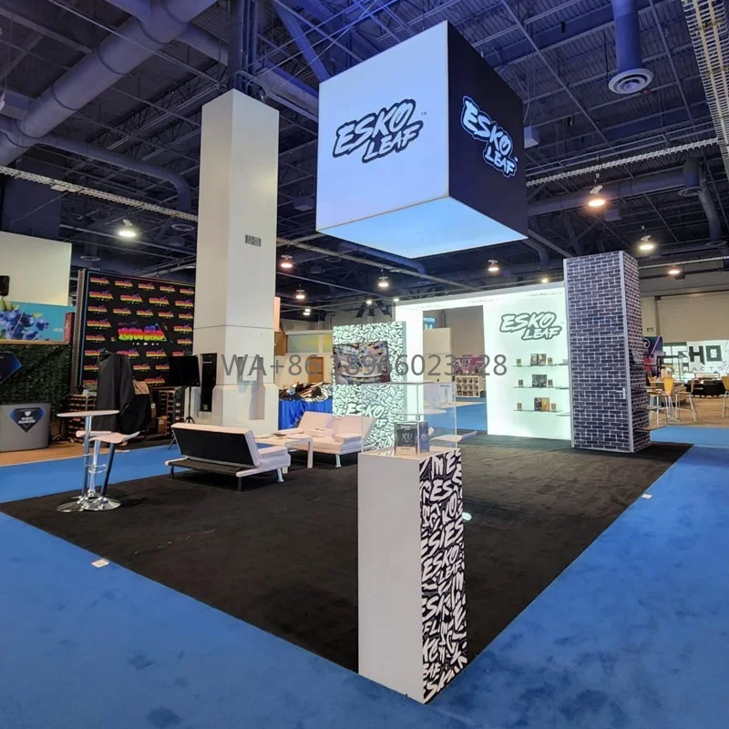 

20X30 Foot Portable Trade Show Booth Modular Exhibition Booth Design Fair Stand Tradeshow Booth Display with Hanging Sign