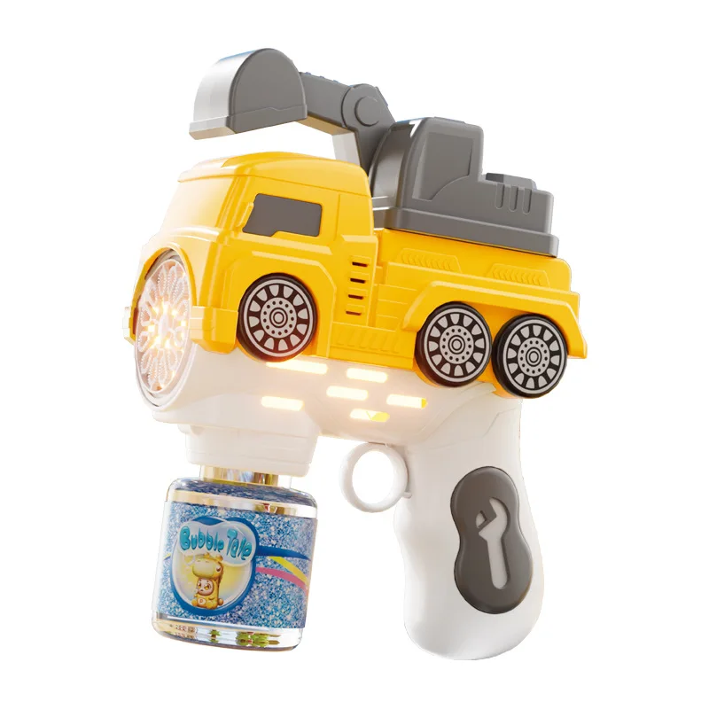 Children's Porous Bubble Gun Toy Soap Bubble Gatling Gun Outdoor Beach Party Boy Girls Electric Bubble Blowing Machine Kids Gift